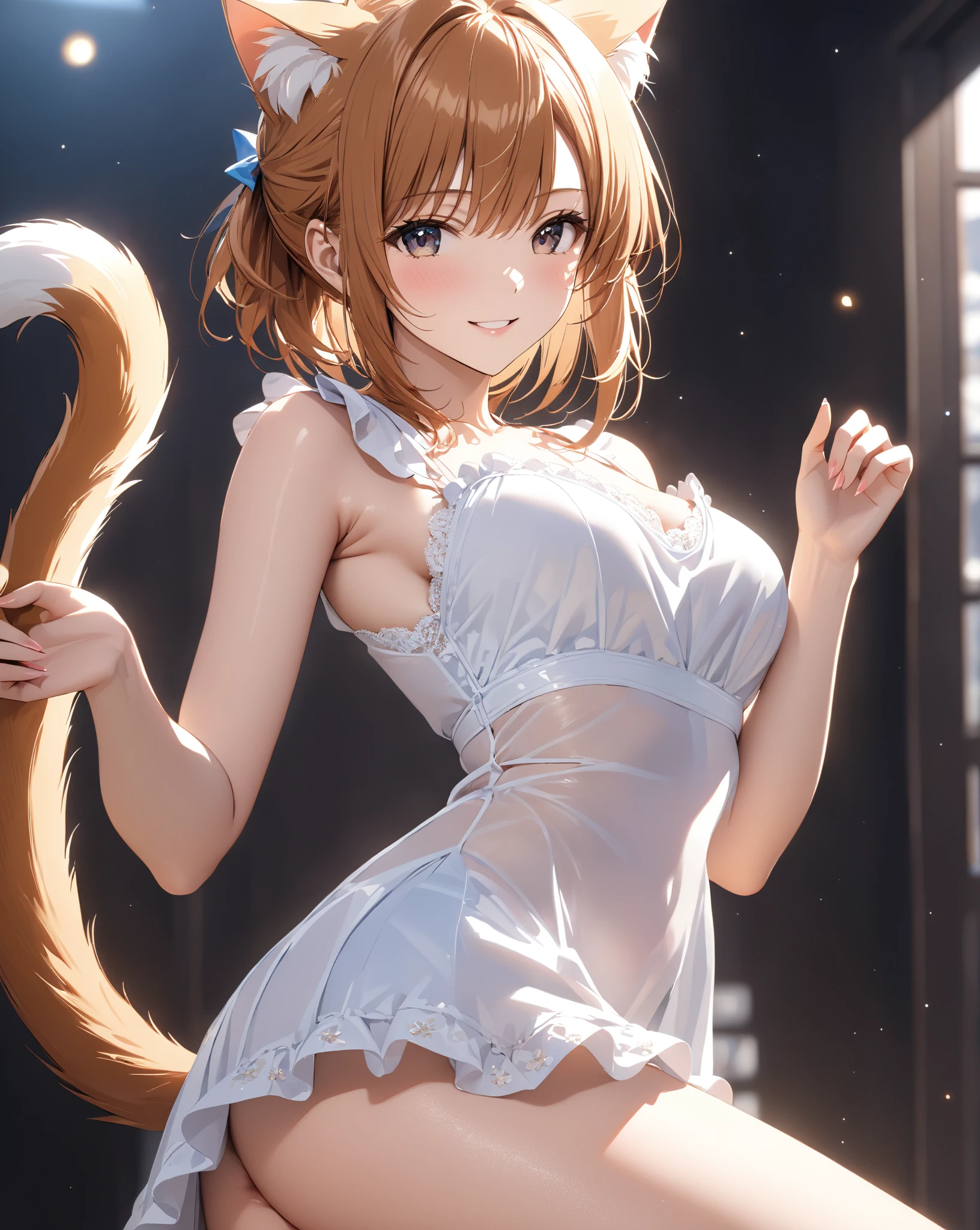 (A hyper-realistic), (illustratio), (hight resolution), (8K), (ighly detailed), (The best illustrations), (beautifully detailed eyes), (top-quality), (ultra-detailliert), (masterpiece), (wall-paper), (详细的脸), 独奏, 1 girl in, looking at the viewers, finely detail, A detailed face, murky, pureerosfaceace_v1, A smile, A half body, Long legs in transparent invisible underwear, big breasts thin waist, s ass, Ultra-thin makeup, invisible clothes, Legs apart、sexy dress、Scandinavian face、a blond、Blue eyes、Beautiful face、Teenage girl、Expressive、Satin luster 、full body Esbian、Genital bite、 stand up、Beige underwear、The sheen、Sheer skin、Nipple protrusions、The chest is、Golden cheongsam style、kawaii、Sexy dress figure、golden colored、Sexy standing figure、Golden dress