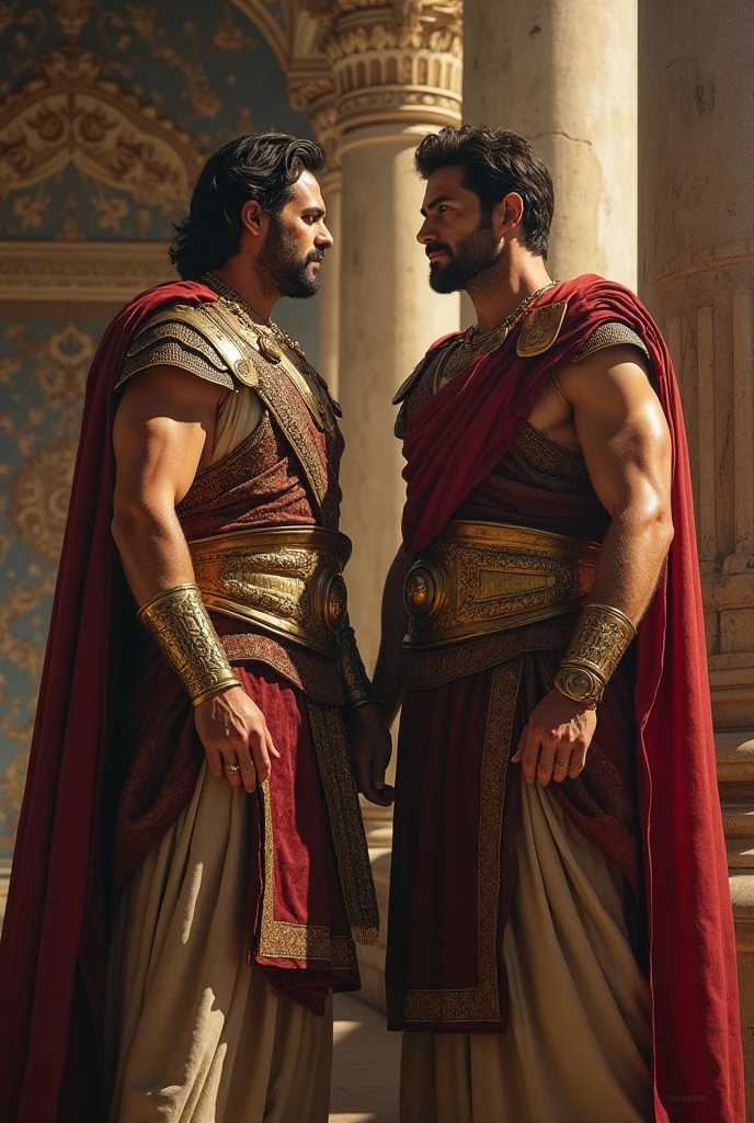 ancient sumer, two unstoppable men, friendly and harmonious