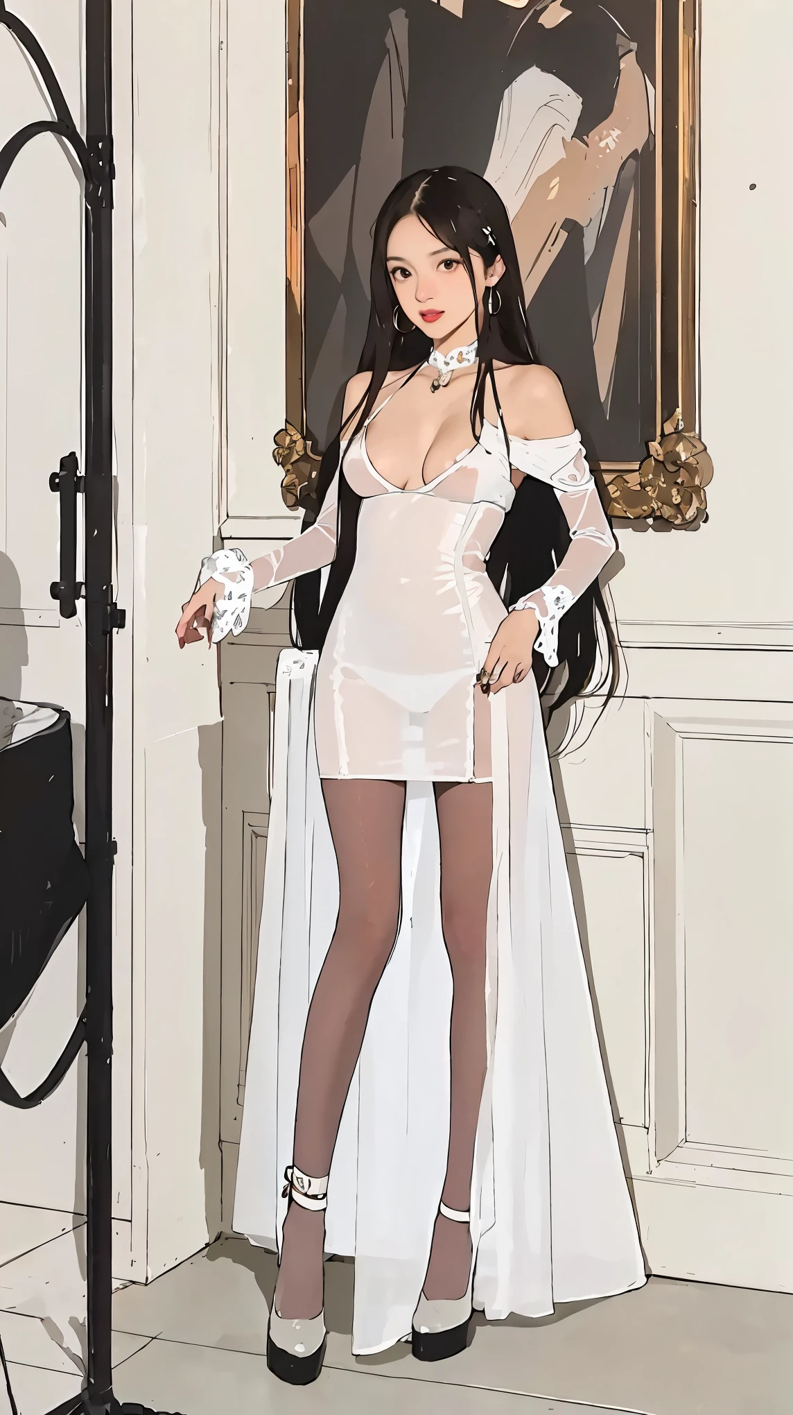 ,((Wearing a torn sheer costume of a superheroine)),(, No bra)), Wet crotch, Wet thighs, Beautiful girl with accentuated slender abs: 1.4, (((nipple tips protruding, areola is protruding, The shape of the pubic region is clearly visible)), sixpack abs: 1.4, Bust Botox, Photo, Sharpness, Unique 850 4, Koda850 k portrait camera, F1.6 shots, Ultra-realistic textures, Spectacular light textures, Cinestil 800 Fashion Mechanics, (futuristic sci-fi battle fashion: 1.1), (tied perfectly by chain), Restraint, Slaves, collars, ((wide prison with sunlight)), Dark fantasy, Realistic material details, extreme hight detail, Ultra-realistic materials ((Torn costume))), Wet, Cloudy, (Chained)), ((big emphasized by chains)), ((chains digging into crotch)), ( (Collar)), (, No bra), shredded costumes, broken golden shields and battle spears,, White combat gloves, Combat shoulder armor, Blood splattered on the face, Blood splattered, Realistic, (Bruises, Dirty, ripped clothing, skimpy clothing, Blood: 1.3),  Torn Cape, Torn pantyhose, Long legs, ((iron pipe in the crotch)), Metallic shackles and fetters, ((chains hung from heaven)), Wet crotch is clearly visible, Swarovski's sword and the anatomy beneath his feet, (futuristic sci-fi battle fashion, Torn mesh stockings),