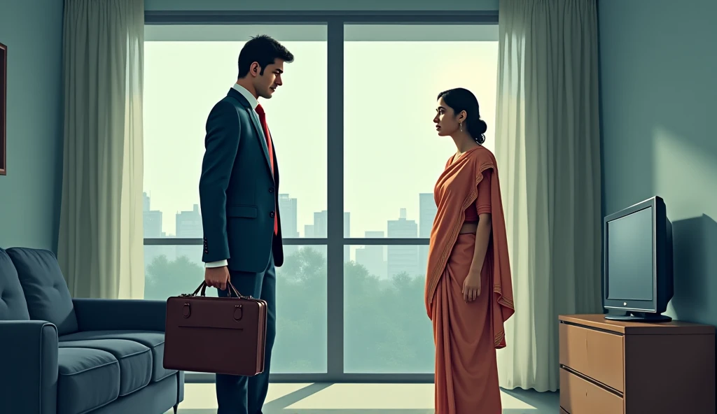 The man in his 55s with black very short hair and smooth face with moustache. The woman in her 55s with brown wavy long hair. In the retro office. Night, dark, dim. The man is wearing unbuttoned light blue shirt. The woman is wearing floral red dress. Doggy sex. The man is pulling the woman's hair. The woman is moaning. Orgasm. Passion. Erotic. Ultra realistic.