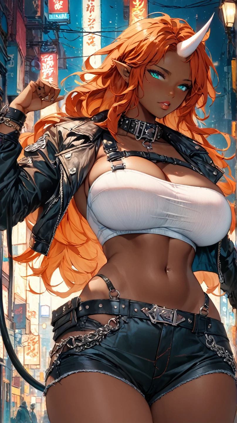 (())((sexy tall norwegian supermodel)) ((beautiful face)) (red gloss lipstick) (very dark eyeshadows make up)) ((big bright blue eyes)) ((very long messy light blonde hair)) ((pale skin)) ((very huge breast:1.6)) ((perfect slender body torso1.3)) ((wears fantasy leather black jacket and black tiny string micro thong bottom)) (((black sunglasses, long black boots and gloves))) ((choker, earrings)) ((posing riding chopper motorcycle)) ((beauty supermodel inside dark photo studio with lights reflectors on her))(high resolution, dynamic shadows)((photorealistic:1.5)) ((masterpiece:1.3)) (8k) (perfect face) ((best quality:1.4)) (perfect hands and eyes)