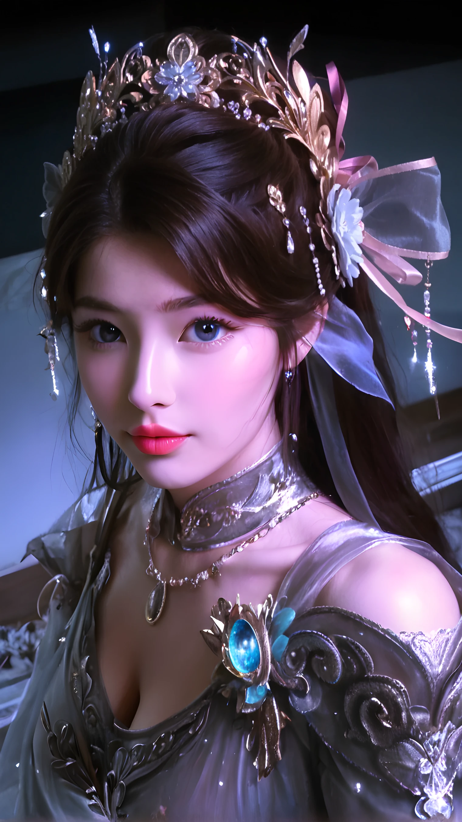 Nikon Z 85mm, ((highest quality)) ((masterpiece)), intricate details, sharp focus, professional, photorealistic, surrealistic, photorealism, fine detail, top quality, highly detailed CG Unity 32k wallpaper, perfect artwork, shiny hair, glowing eyes, shiny skin, realistic, perfect female figure, constricted waist, Very delicate and beautiful, best quality, beautiful detailed girl, staring at the viewer, smile: 1.4, beautiful fine eyes, face lights, see-through, long white wedding dress, (Wedding ring on ring finger: 1.5)))), realistic representation of face, intricate details, makeup, perfect proportions, detailed skin, detailed skin, Standing, full body visible composition, highest ratio of four fingers and one thumb, chapel: 1.4,