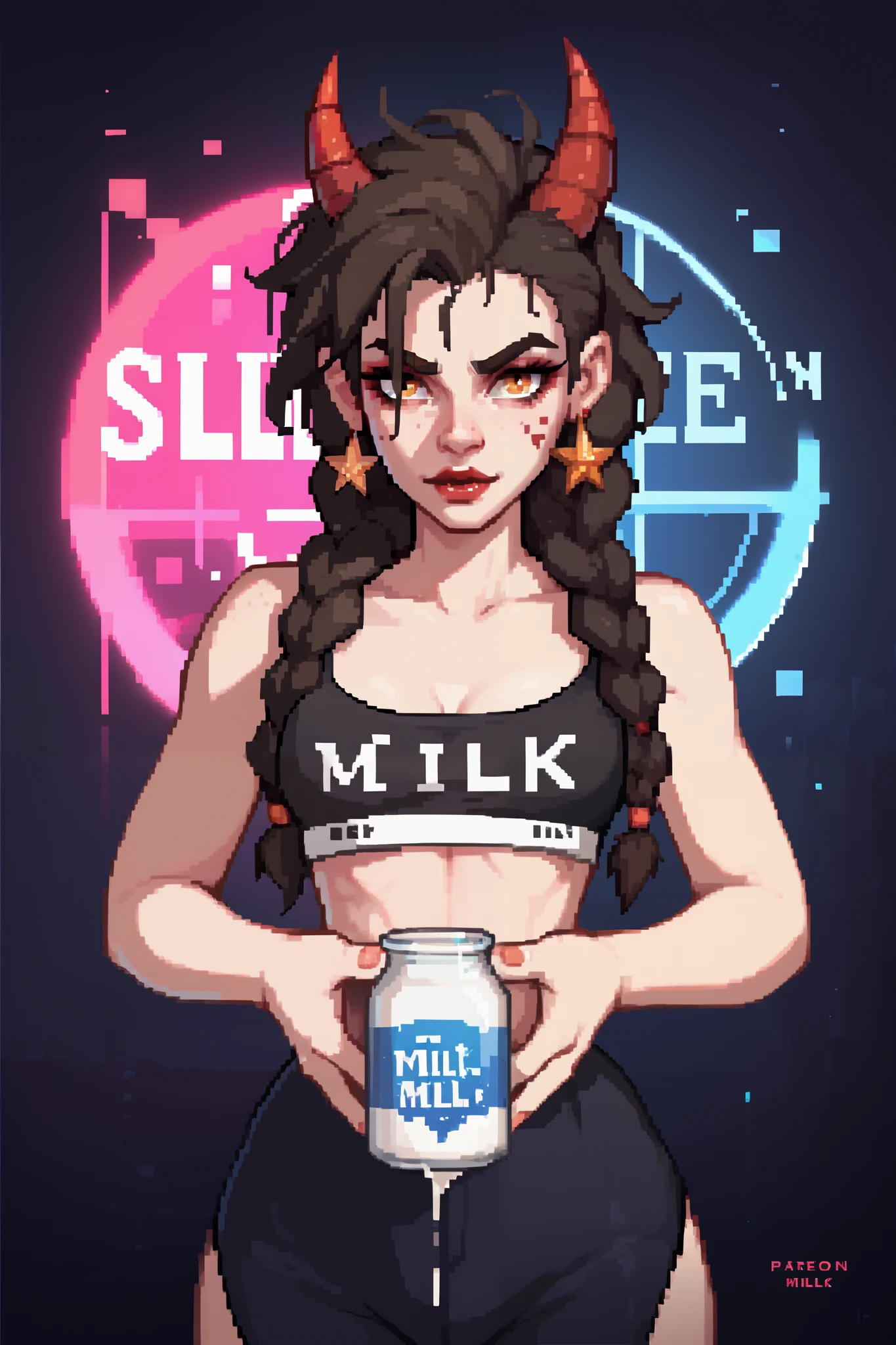 That her shirt is totally transparent and that her tits and nipples can be seen in realistically detailed detail naturally., Make sure your pants are totally transparent so that your vagina can be seen.