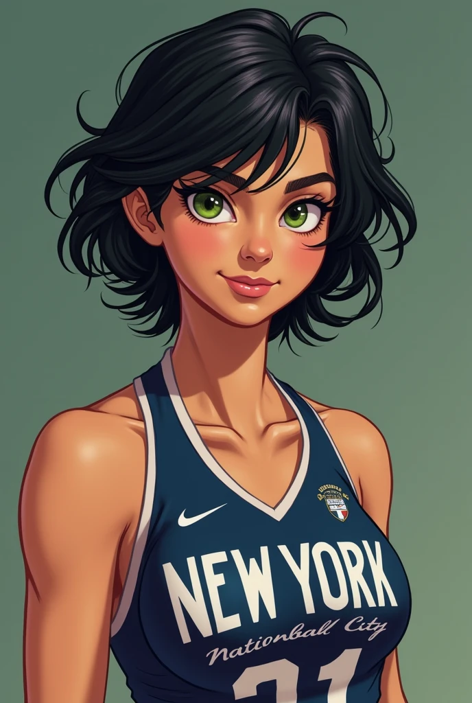 Afroamericana con ropa deportiva