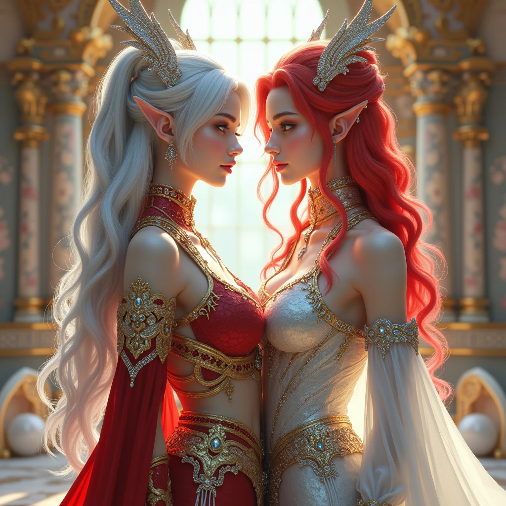 {-erro_de_anatomia:1.0}(best quality,4k,8k,highres,masterpiece:1.2), ultra-detailed, (realistic,photorealistic,photo-realistic:1.37), mature milf, illyasviel von einzbern, redhead hair, upper body, vibrant colors, glowing skin, mesmerizing eyes, brown eyes, elegant pose, enchanting background, delicate lace dress, surreal lighting, ethereal atmosphere, mystical aura, intricate details, artistic medium, digital illustration, fantasy, anime, walking on the water, kissing a white snake