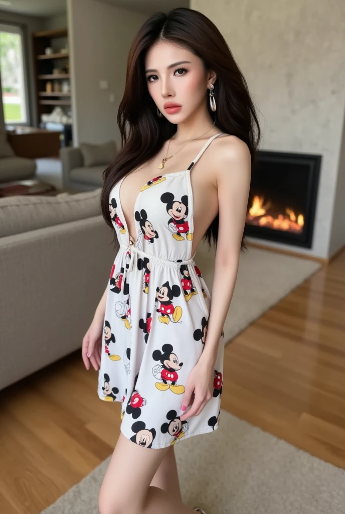 a woman in a black and white pokadot dress sitting on a couch, smiling, airmax12,a colorized photo inspired by Toros Roslin, trending on cg society, rococo, pinup style, retro pinup model, 5 0 s style, 50s style, pinup, gil elvgren style, 1 9 5 0 s style, retro 5 0 s style, vintage pin up, attractive feminine curves