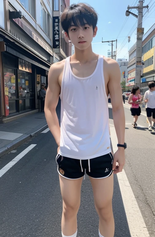 Japanese,,Soccer Boys,cool,1 person,Handsome,Shorts,muscle,stomach