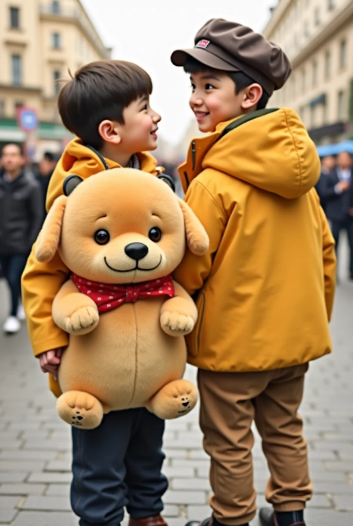 Hijo de Winnie Pooh con hello kitty