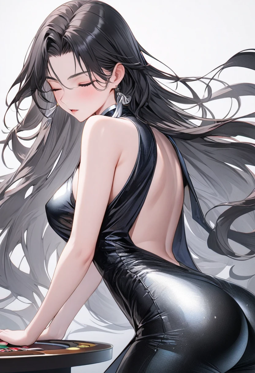 (RAW Photos: 1.2), (Photorealistic: 1.4), (Masterpieces: 1.3), (Best Quality: 1.4), Dreamy, (Detailed Eyes), (Detailed Facial Features), (Detailed Clothing Features), Skin Tightening, (Shiny Skin), (Slender Girls), (Slim Girls), 1 Girl, Solo, Cute, Innocent, Smry, Virtual Girl-Aim, (Big Breasts), BangsStraight Hair, Long Hair, Black Hair, Black Eyes, Crystal Pendant, Long Dress, (Floating Hair:1.6),, (Natural Light from Back:1.4)