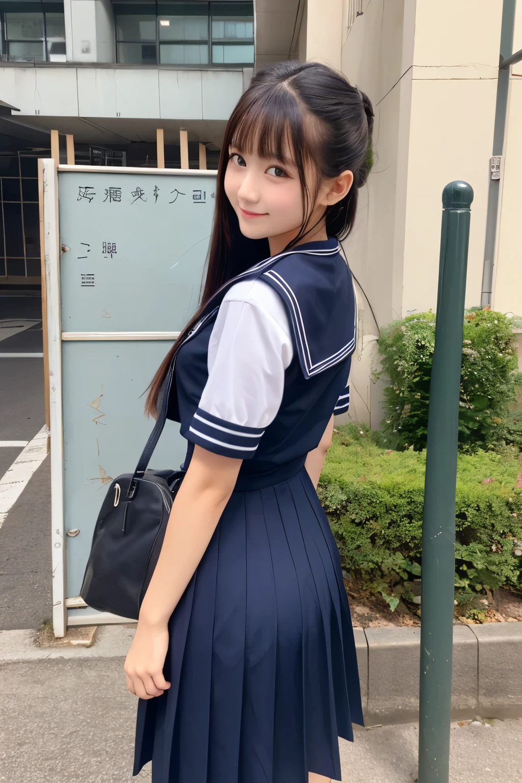 Japanese Idols、Shoulder-length layers、Sophisticated、smile、An angle that captures up to the knees、Sophisticated爽やかな色の夏服