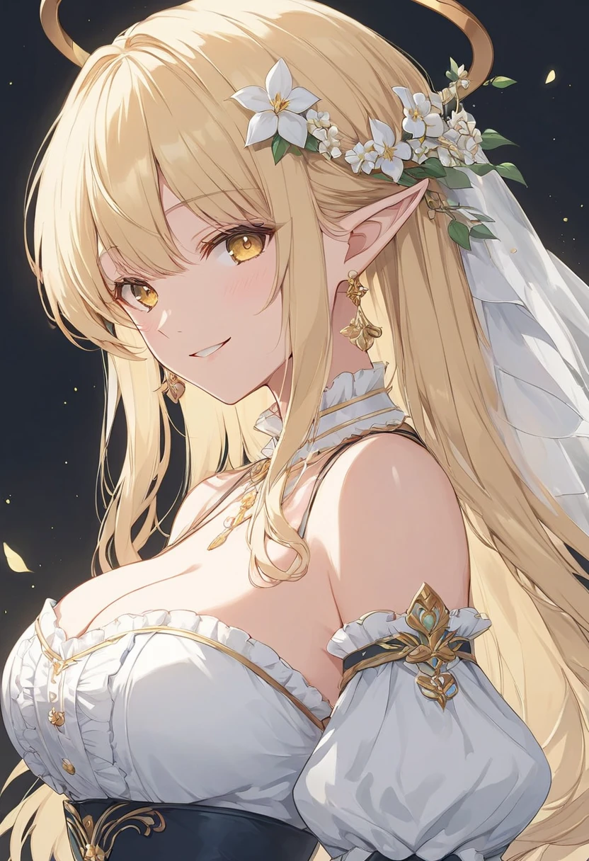Notre, big boobs, arc, arrow, Grand sourire, yeux vert, décolleté