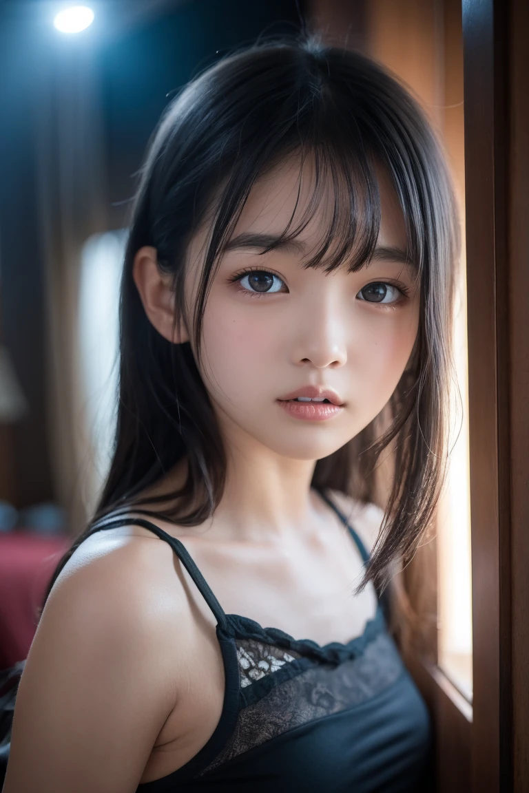 cuteloli,loli,SuchKGirl,hyper realistic,HD,best quality,6--old,ur_body,looking at viewer,Sexy lingerie