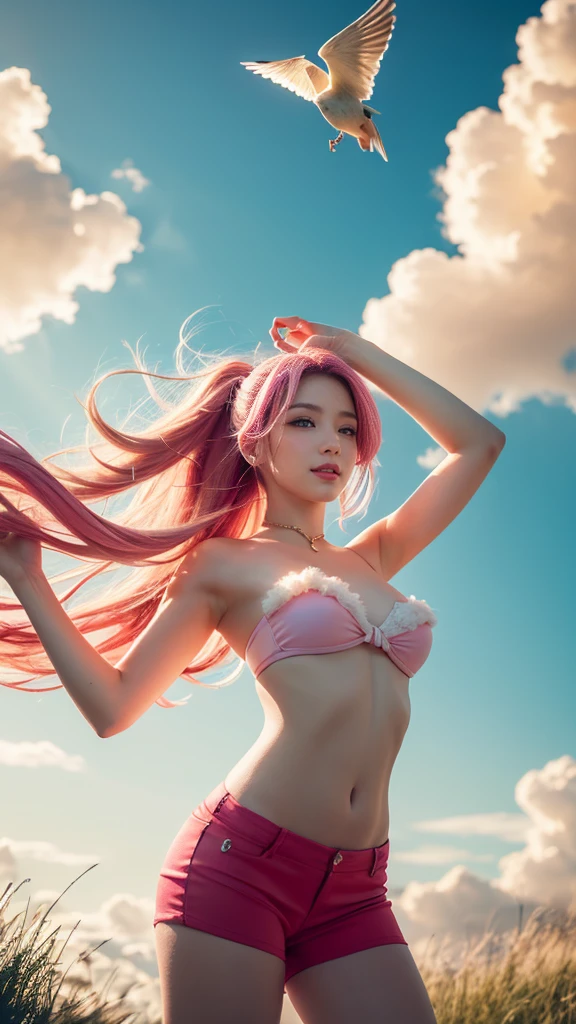 (best quality, masterpiece:1.2),ultra detailed,(photo realistic:1.4),20yo,colorful_girl, upper body,<lora:ColorfulGirl_v1:0.7>,