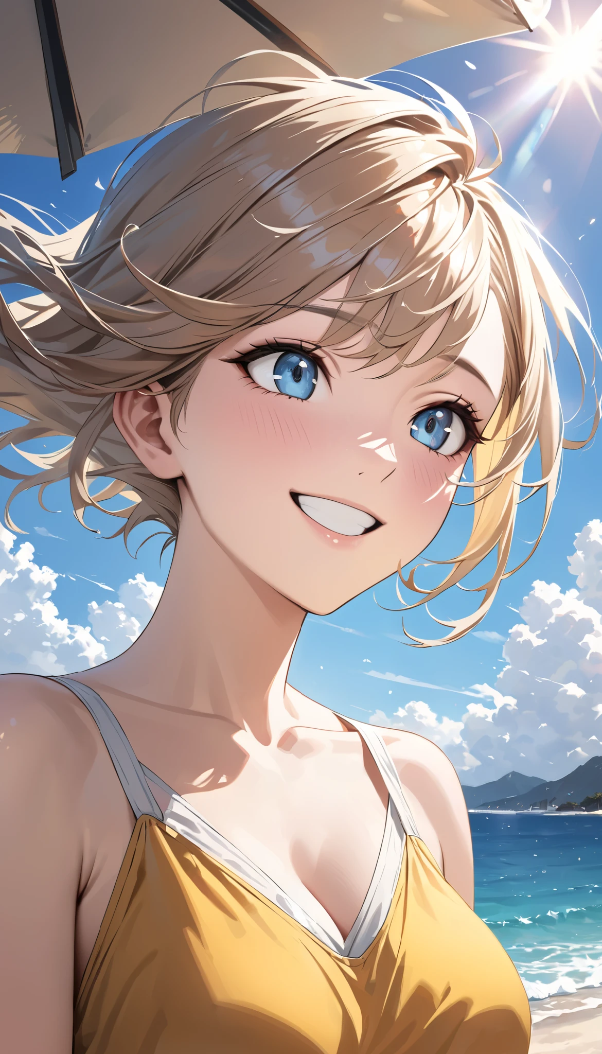 ultra realism, and a surprised smile, Fresh sunshine, The best smile that won't give in to the sunshine,
