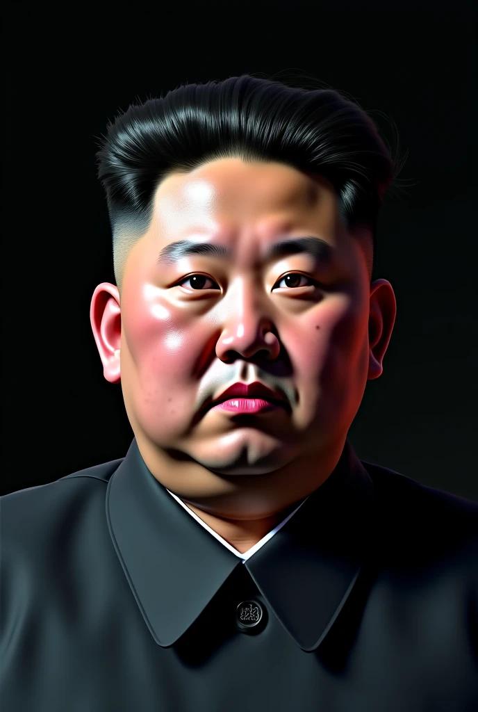 Kim Jong-un boxing  with photo realism,photographic render,extremely detailed,8K photographic realism,realistic environment, Cinematic.