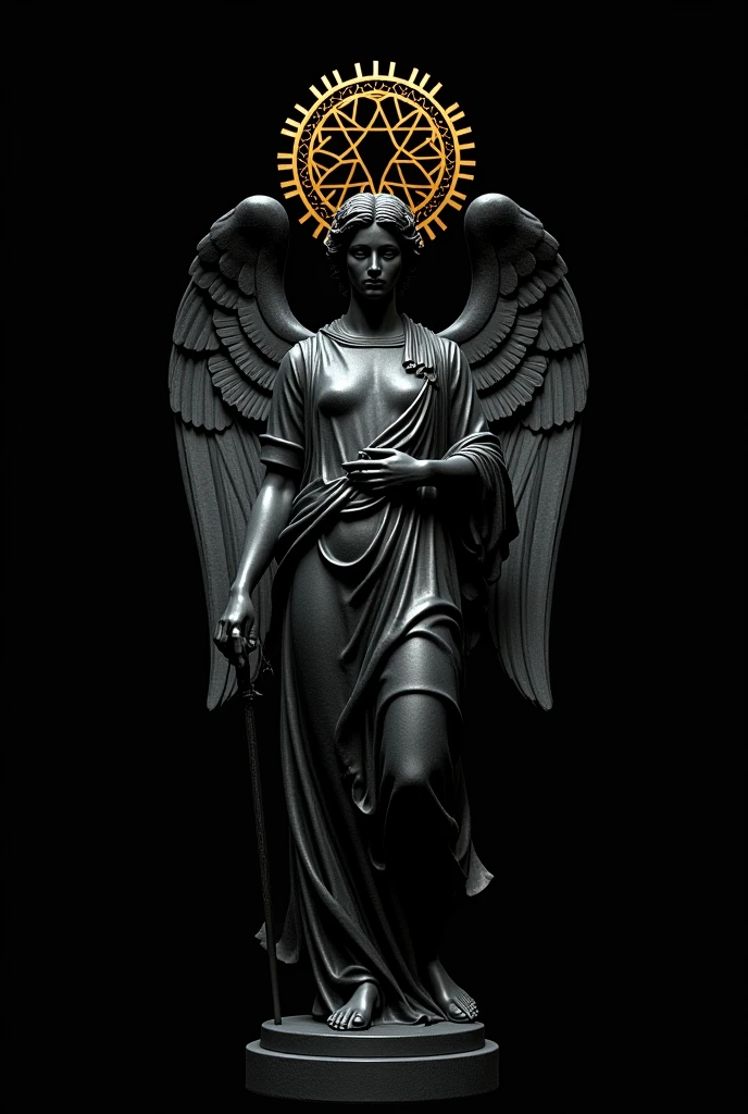 archangel, religious, surrealistic, thinking, Surrealism, Social realism, cinematic lighting, god rays, ray tracing, blending, multiple monochrome, masterpiece, high details, award winning, 8k, highres, best quality