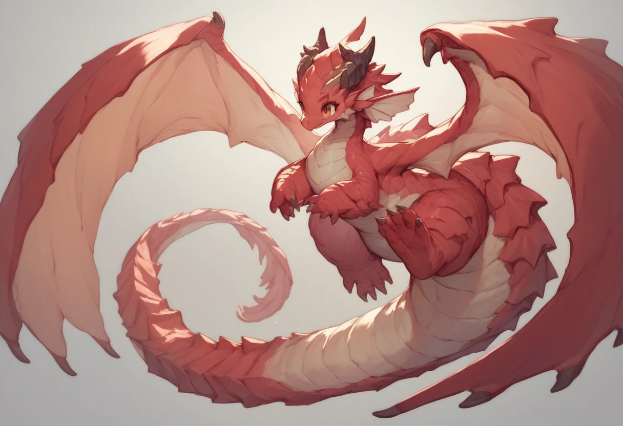 Full rein Dragon male huge wings and huge tail full body dragon.