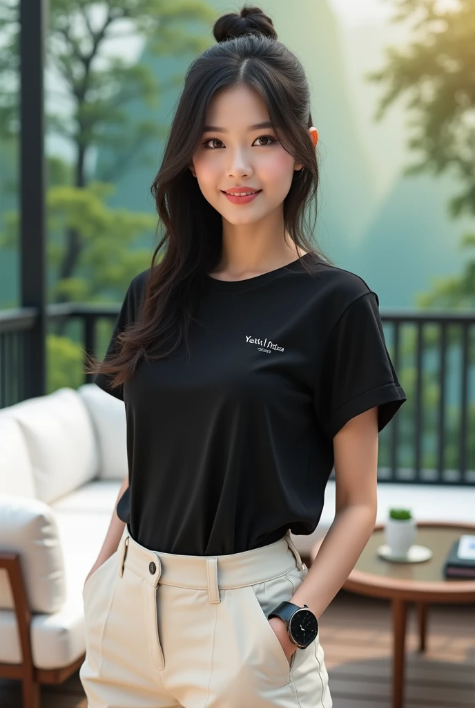 (extremely delicate and beautiful: 1.2), 1 girl, fashion girl, hits, pretty eyes, bow, Brown hair, Closed mouth, Oblique, hair between the eyes, hair bow, short sleeves, looking at the viewer, medium hair, Alone, Upper part of the body, school uniform: 1.3, ((Alone)), (Masterpiece), rubio