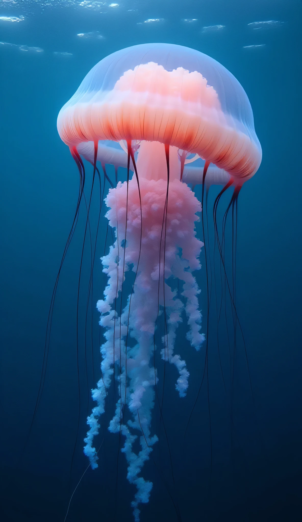 A sign that says; UNIT 4 
and that the theme of unity be; Oceanography.
 with an Illustration of a large jellyfish its colors should be; pale pink_ translucent pale purple.
and with decoration of Dolphin silhouettes 🐬