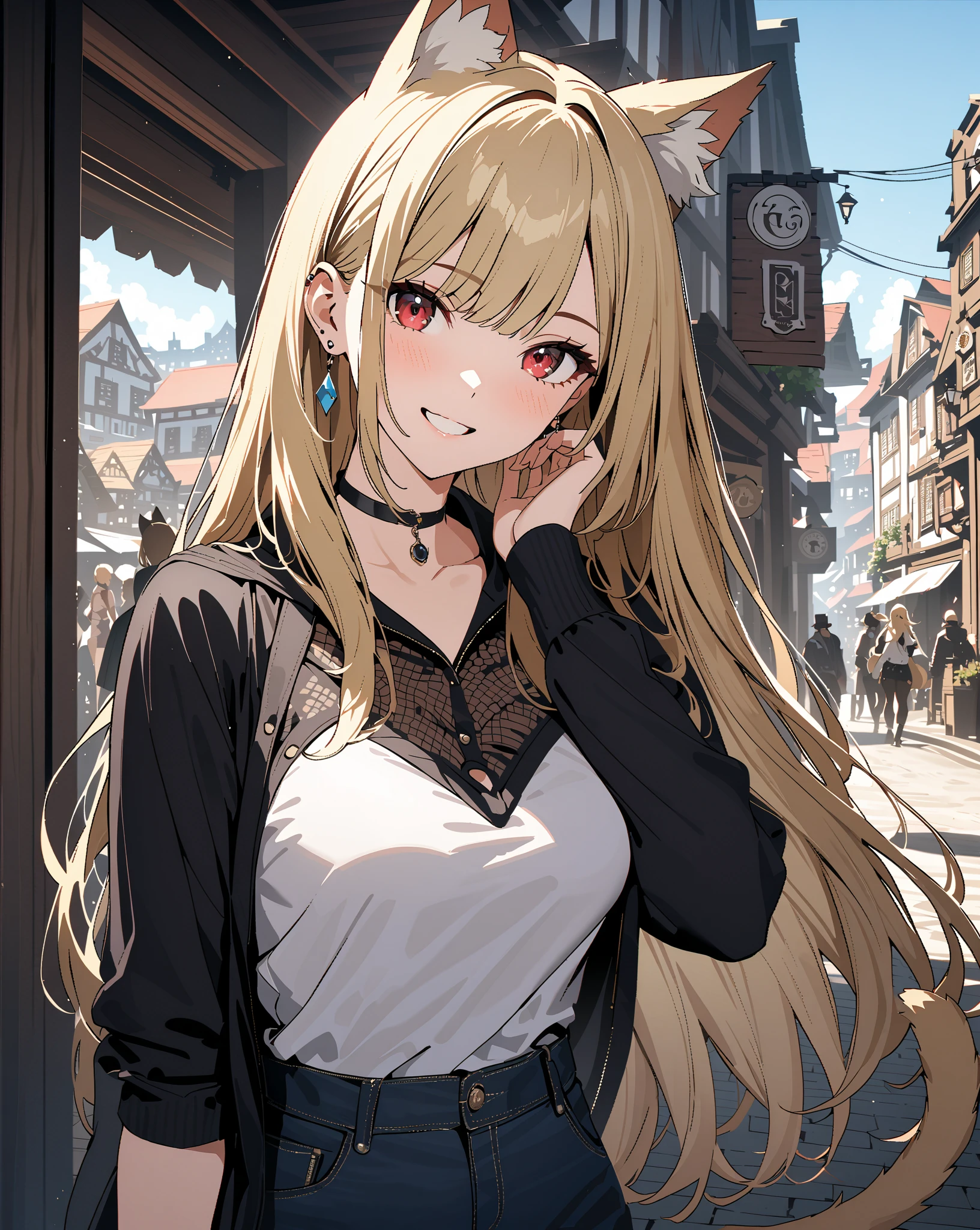 (masterpiece,best quality,highres,absurdres:1.4),detailed,wallpaper,perfect anatomy,pixiv id,colorful,
outdoor,nature,sunshine,forest,plant,leaf,tree,flower,
1girl,solo,(upper body),avatar,collarbone,happy,(makeup),happy,smile,
beautiful hair,bangs,hair between eyes,
(looking at viewer,straight on),(bright pupils:0),(detailed pupils,beautiful pupils,glint:1.2),
<lora:add_detail:0>,<lora:Horn_20230130:1>,