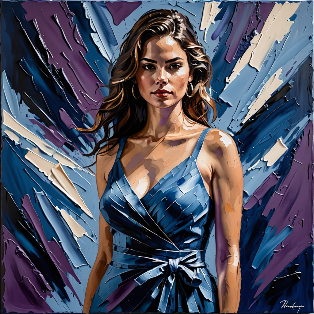 Cute little Spicegirl, Позирование viva, ((Arthur-Adams style)), Palette knife-oil painting, Detailed Illustration, ((Best Quality, tmasterpiece)), Extreme detailing, 8K
