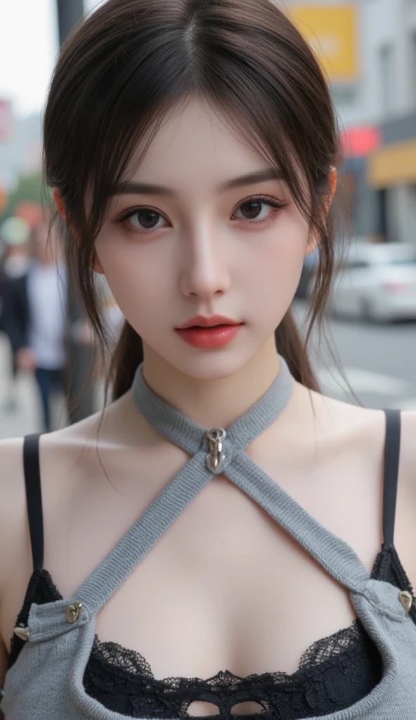(((erectnipples))), (makeup), beautiful big breasts, (bokeh), indoors, Men's toilet, (small_head), Korean(kpop-idol), solo, (areolas), (cleavage), armpit wrinkles, delicate and sexy(collarbone:1.3), smooth skin, (red collar chain:1.3), (black hair1.5), long legs, long hair, oval face, double eyelids, smart, good hands, good feet, Natural(medium breasts:1.25), bare shoulders, (SQUATTING to sitting on the ground)((open your legs wide)), (((spread legs))), (female pubic hair:1.4), (from below angle), (glossy skin:1.05), ((low angle)), Perfect figure, (64k, UHD, RAW photo, best quality, masterpiece:1.4), (realistic, photo-realistic:1.37), ultra high res, photon mapping, radiosity, physically-based rendering, professional soft lighting, HIGH HEELS, (sfw), (no bar:1.3), (nude:1.5),(A large amount of opaque white liquid.:1.5), (Wet body:1.2), Wet hair, (Look ahead.), (Single Braid:1.2) (White fluid flows from the pussy :1.3), (Facial hypertrophy),(((Look at the audience.))),(((Realistic eyes)))