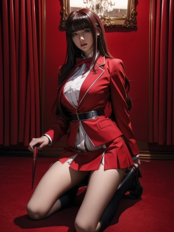 Tabletop, Beautiful woman, (20-year-old、Japanese), (Library Background、mechanical、Bookshelf),Symmetrical eyes, (((Red formal jacket)))、((White pencil skirt))),(((White knee-high boots)))、 (((Beautiful Hair、Braid, Brown Hair))), feet, (Skin Texture:1.1), highest quality, 超A high resolution, (Realistic: 1.4), RAW Photos, , Nikon D850 film stock photo, F1.6 lenses, Rich colors, Realistic, Cinestill 800, Backlight, Rim Light, Studio Lighting, Erotic photos, Bend over the mechanical with your feet slightly apart:1.3, walking:2.0