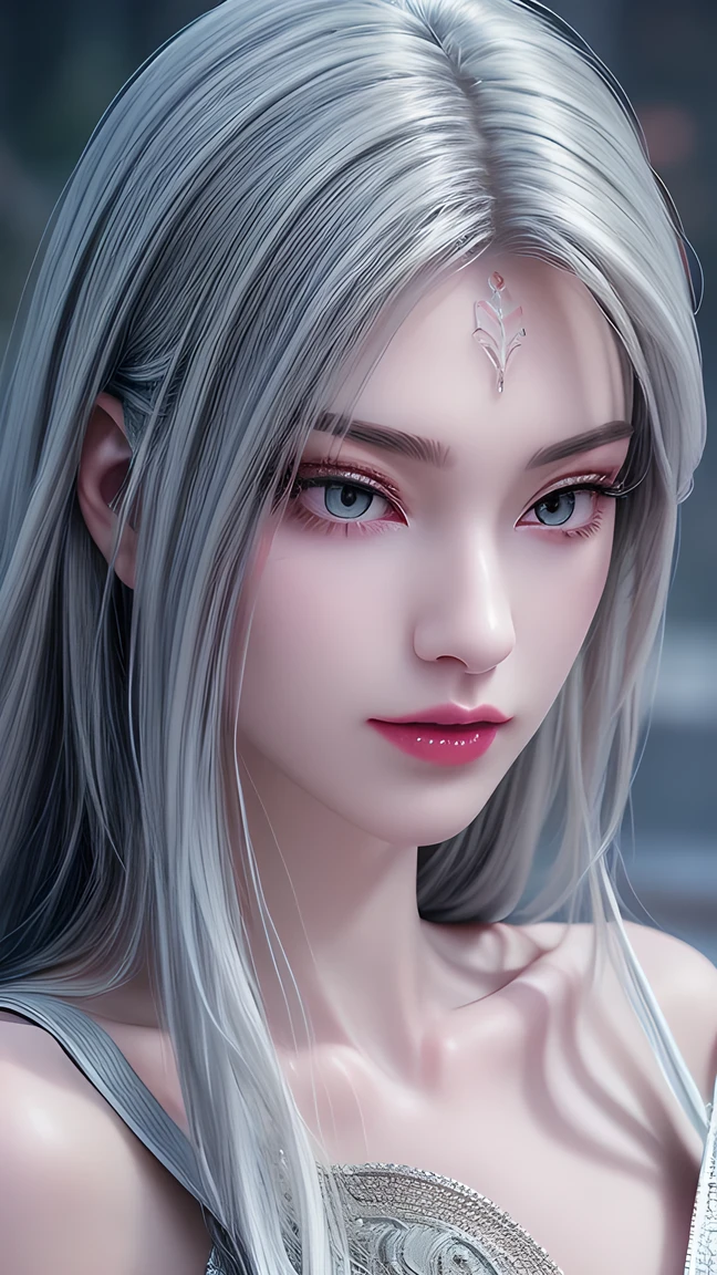 shrew, Elegant, beautiful face, charming eyes , Silver Hair, Exquisite clothing, Long gown, feminine, Elegant, ( masterpiece:1.2), Best Quality, masterpiece, Hiring, original, Extremely fine wallpaper, perfect lighting , ( Extremely Detailed CG :1.2)