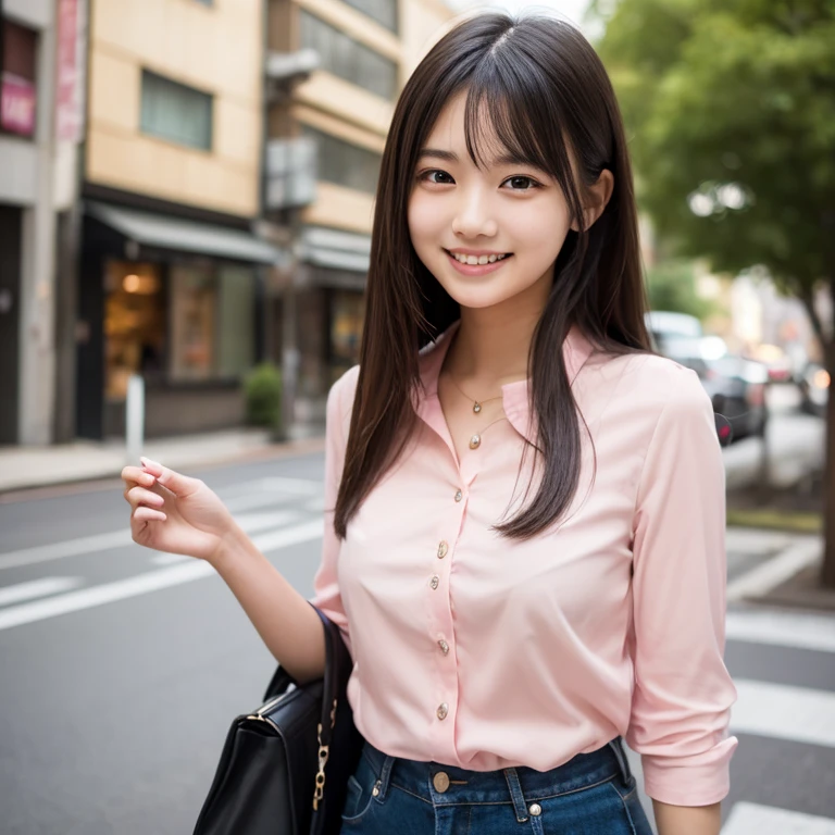 ((table top:1.4, highest quality)), (realistic pictures:1.4), 
((1 girl)), (Pure actress),
(超High resolution:1.2), very delicate and beautiful, wonderful, Highly detailed CG Unity 8K wallpaper, Super detailed, High resolution, 
soft light, beautiful detailed girl, highly detailed eyes and face, beautifully detailed nose, beautiful and detailed eyes, 
(wear casual spring outfits:1.3), 
cinematic lighting, perfect anatomy, slender body, (parted bangs),
(Riding on a Japanese local train:1.3), (car window), (Japan&#39;s original scenery),
cowboy shot, looking at the viewer, smile
