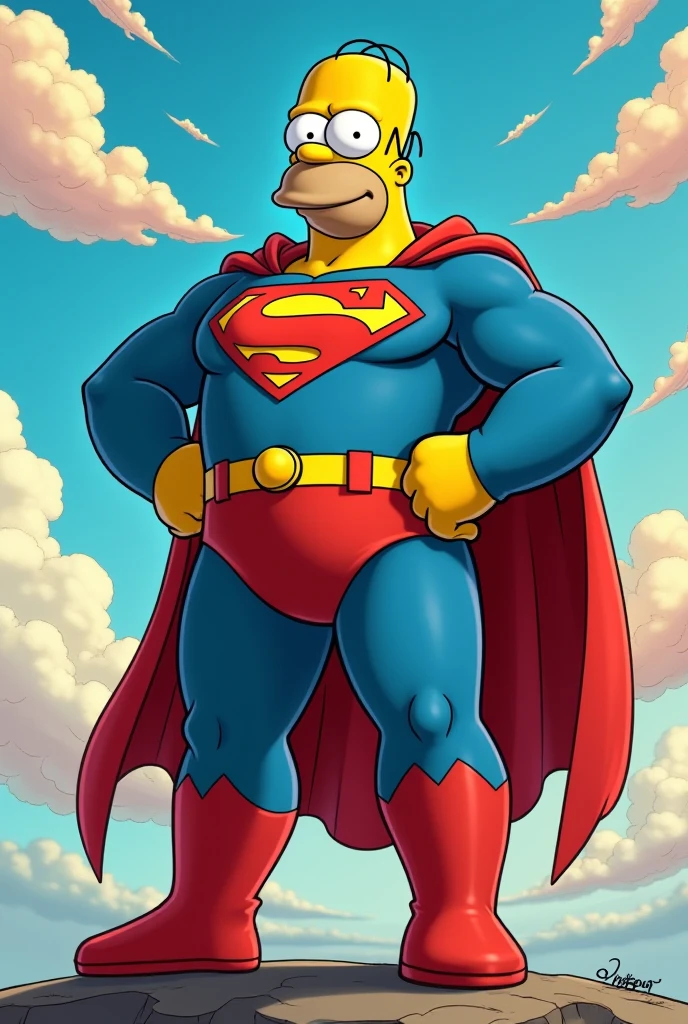 Homer simpson en superman