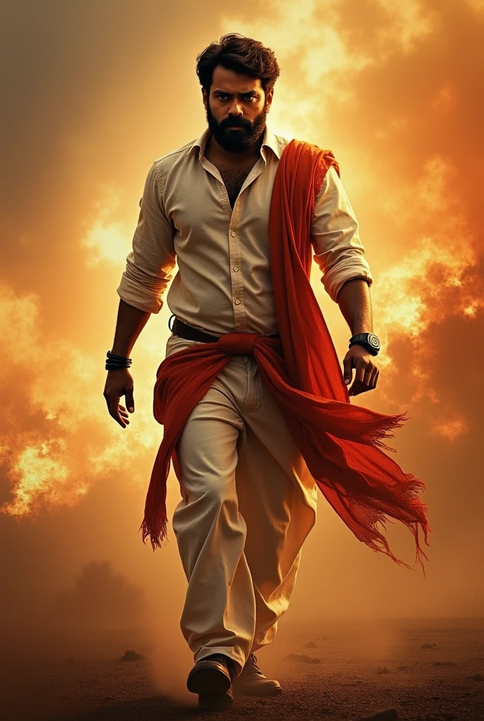Pawan Kalyan with sword killing peaple 