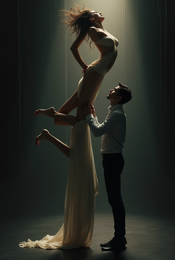 Create a Mordinist painting of the poem "The dance of souls"