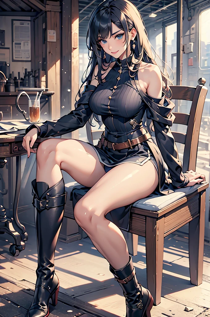 (masterpiece:1.2, highest quality), (realistic, photorealistic:1.4), beautiful illustrations, (natural side lighting, movie lighting), looking at the viewer, Upper body, (Front view), 1 girl, perfect face, Cute symmetrical face, shiny skin, baby face, long eyelashes, (large breasts), (wide hips),beautiful hair, beautiful face, fine and beautiful eyes, beautiful body, beautiful breasts, beautiful thighs, beautiful feet, beautiful fingers,(beautiful scenery),(cute smile:1.2, upper grade),thighhighs,layered skirt,(Clothing belt:1.5),((Sexy Bondage Cosplay:1.5)),bikini top