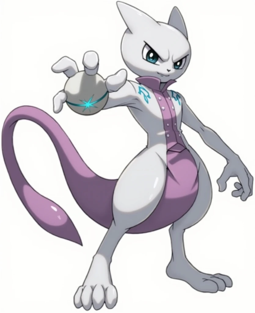 mewtwo, pokemon, <lora:pokemovies_v0_4_06wd_dadap:0.7> , pokemovies, sugimori ken, ken sugimori ken \(style\), masterpiece, 8k, best quality, <lora:mewtwo:1.0>
