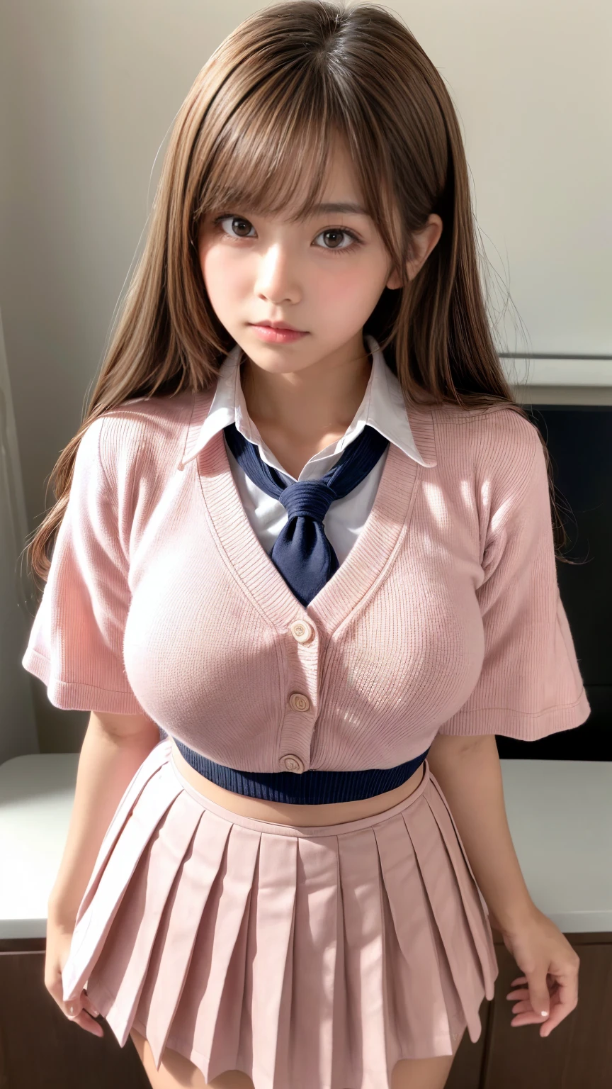 1girl, solo, portrait, simple background, dark theme, pink makeup, blush, detailed eyes, midriff, (abs:1.1), underboob, cleavage, sharp focus,, fake breasts,, bokeh, microscopic, transparent background, Sitting down with legs crossed, shredded, upper body, (villain pose), (69), (joyous), (((kilt))), virtual youtuber artist, watson amana, yu-ga-oh genshin impact, zzzzmao no tsueha, zipper pull tabard, zoom layer, zunusoku nakano mikuji, yellow pupils, yellow theme, zuzi yanagi kagura, zizumiya konata tsuyuuri zukeriiyouko vocaloid, ziroromo rinzoromori, zombie mogami tensei shitara shoujo toki revadance, zurui vtubercraft medium, zombie mogamoto vocaloid, zipper pull tabard, lips, looking at viewer, neck ribbon, open mouth, parted bangs, purple sweater vest, red ribbon, rebecca zurui project sekai, revision, (ribbed sweater vest:1.29), sidelocks hentaki himawari's , smiley face meme attire, solo focus, starry hair ornamentals, sweatdrop, swept bangles, tassel, tsurime, white background , transparent air, transparent eyes, brown ash hair, blouse, pink cheeks, half-smile, extreme_close_up