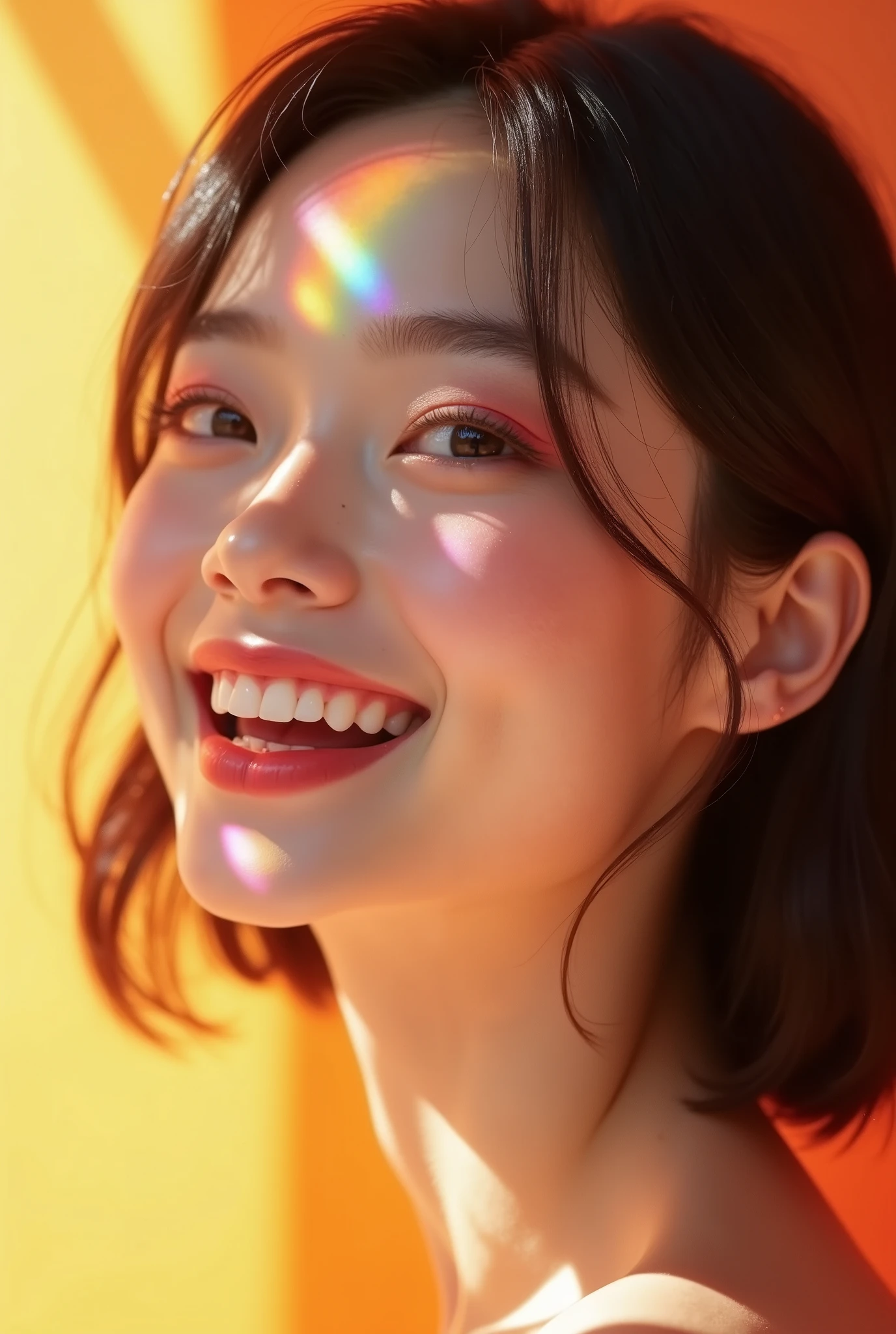  best smile, Light makeup from sunlight ,  The prism effect adds the most attractive makeup with colored light, あなたを虜にする best smileで微笑みかけましょう