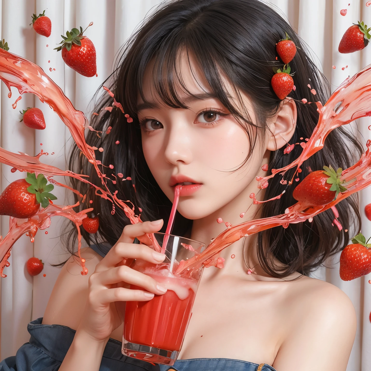 eating candy，girl