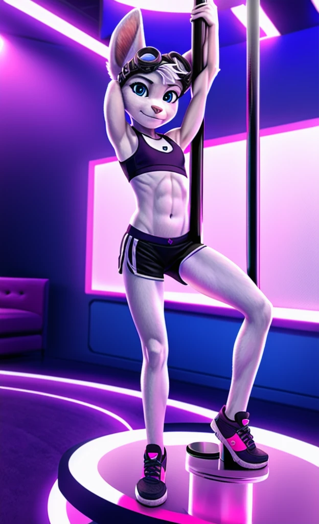 Pug stripper bikini dancing 