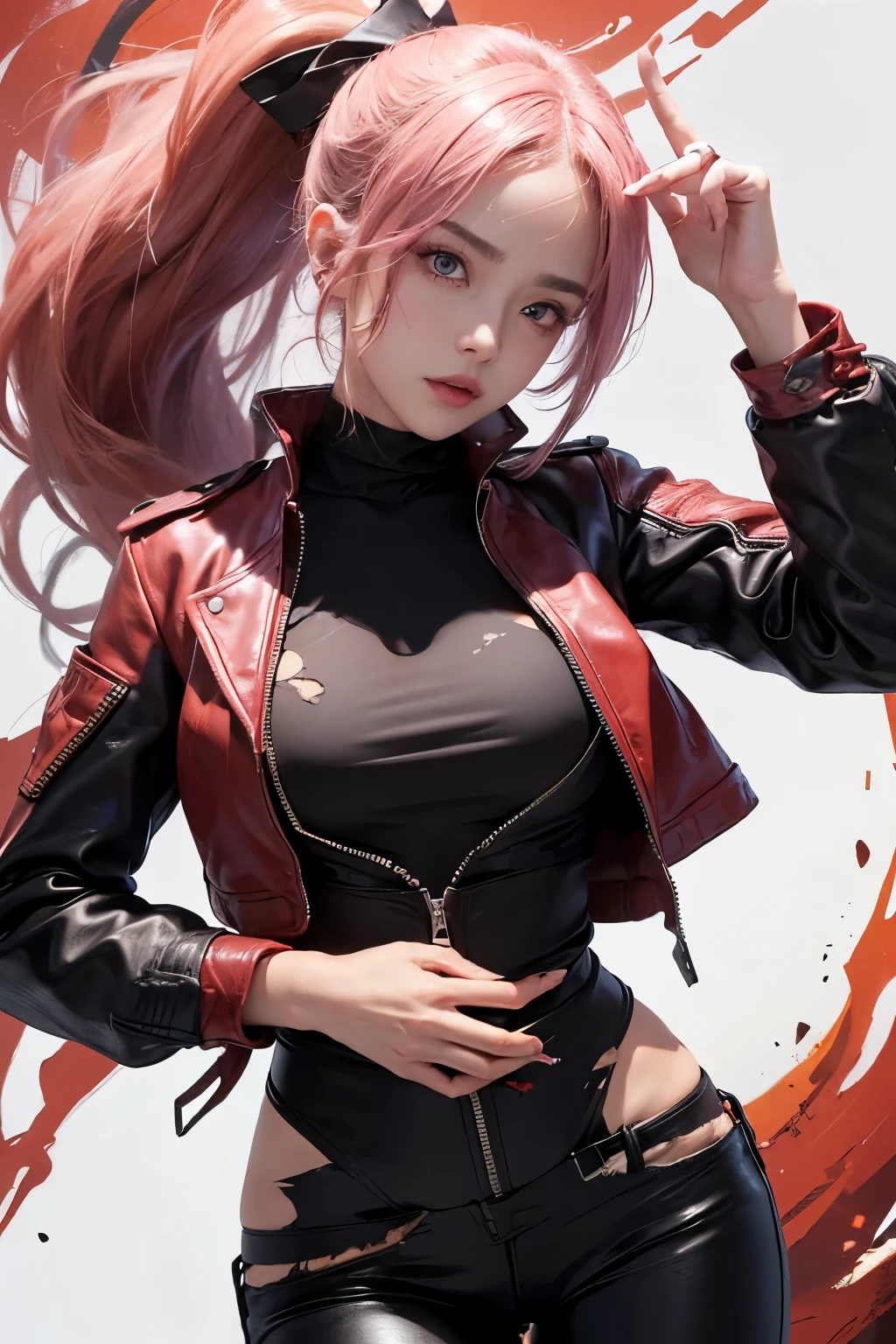 anime girl with long pink hair and black dress holding a sword, seductive anime girl, extremely detailed artgerm, from girls frontline, anime girl wearing a black dress, style artgerm, cushart krenz key art feminine, fine details. girls frontline, beautiful alluring anime woman, style of artgerm, ! dream artgerm