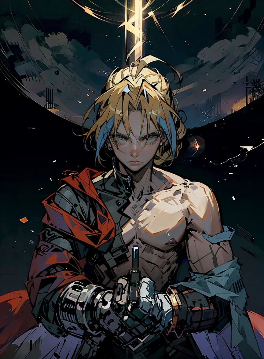 1man, (male:1.3), (medieval rogue:1.5), (plates:1.45), (half-body), ((glowy blue eyes)), ((blonde hair)), (((best anatomy hands, accurate eye, best anatomy eye, pretty face, correct face))), (highres, 4K, award winning, high quality, masterpiece, ccurate, UHD), medieval theme, ((do not go beyond the edges of the image:1.8)), detailed expressive background, (rating:safe)