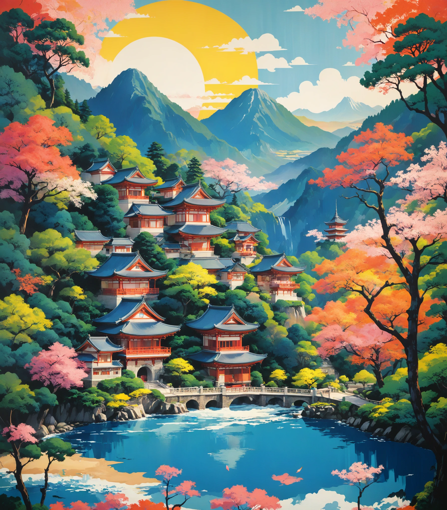 Paper cut 32K paper cutout（tmasterpiece，k hd，hyper HD，32K）Chinese architecture,gardens,mountain water,Sea of Clouds，snowy peak(mont)Treasure Trove(kiosk)Close to Lam Tin(Village)，
Deadwood(Hut)Three blankets(big hall)A hole in the sky(Boulders)。Decoupage
Half Ridge(kiosk)City of Flowers(kiosk)Wordless stones(stone monument)，
Wan Song(Close)snowy peak(pathway)There is dragon sleep(Fang)。
Manjusri(tw)Ancient mirrors(tw)Jiao Bridge(bru),
Lohan(Boulders)Iron Cloud(Ridge)Elephant Bone Peak(kulmin)。
Incense stone(grind)Free animals in captivity(chii)Pool dipping in the moon(chii)，
Wangzhou(kiosk)Zhuo Xi(izumi)Ying Chao Spring(izumi)。paper cut out，paper cut out，paper cut out，paper cut out