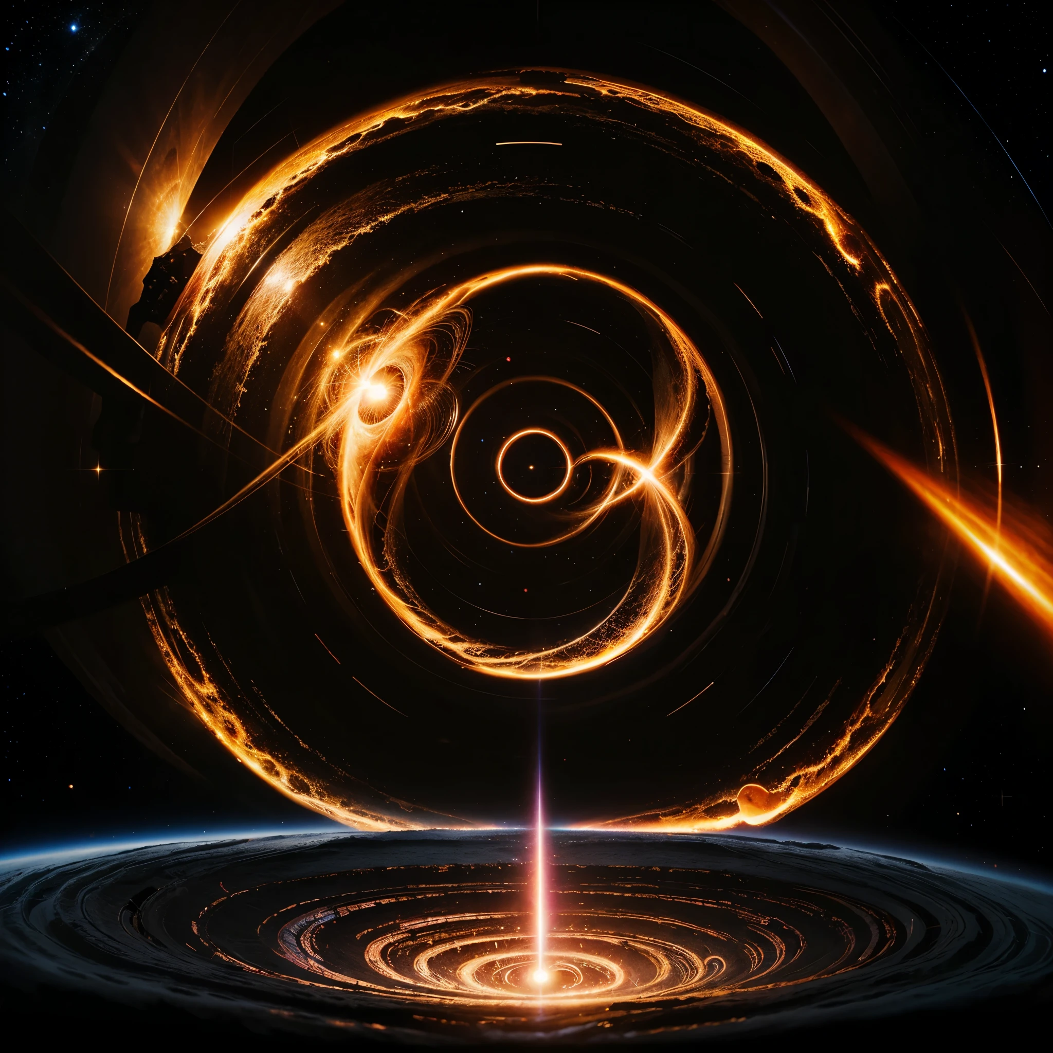 " Brilliant , Symphony of Pulsating Fractals", swirl of energy 、 Black Hole Time Portal 、 Glowing Black Hole Entrance 、God's Eye、universeのブラックホール、Interstellar Infinity Portal 、 Portrait of a Mysterious Giant Eye 、universeの存在の肖像、 Interstellar Vortex Running Through Time and Space 、 in detail詳細、Cinema Lighting、Octane rendering、8k rendering、 Volumetric Lighting 、 universe、深universe、 wonderful、 in detail、masterpiece、 best quality 、 Highly Detailed CG Unity 8k Wallpaper 、 Fantastic Engines 、A magnificent composition