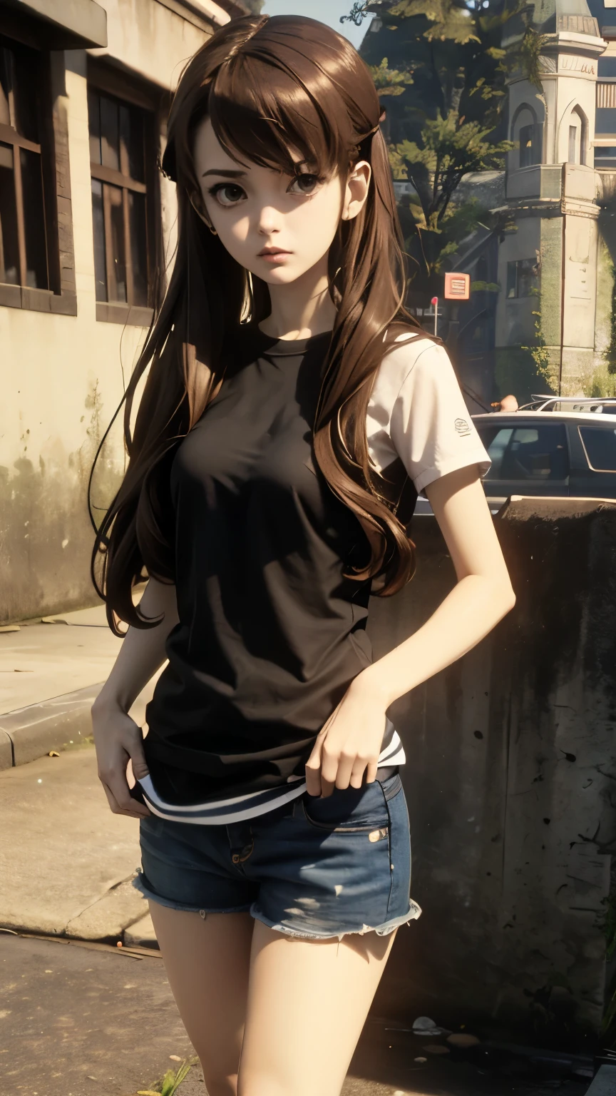 1girl, Cute, young, skinny, (3N1DS1NCL41R:0.9), realistic photo, extreme detail, street photography, { high-quality}, {{ masterpiece}}, { high definition}