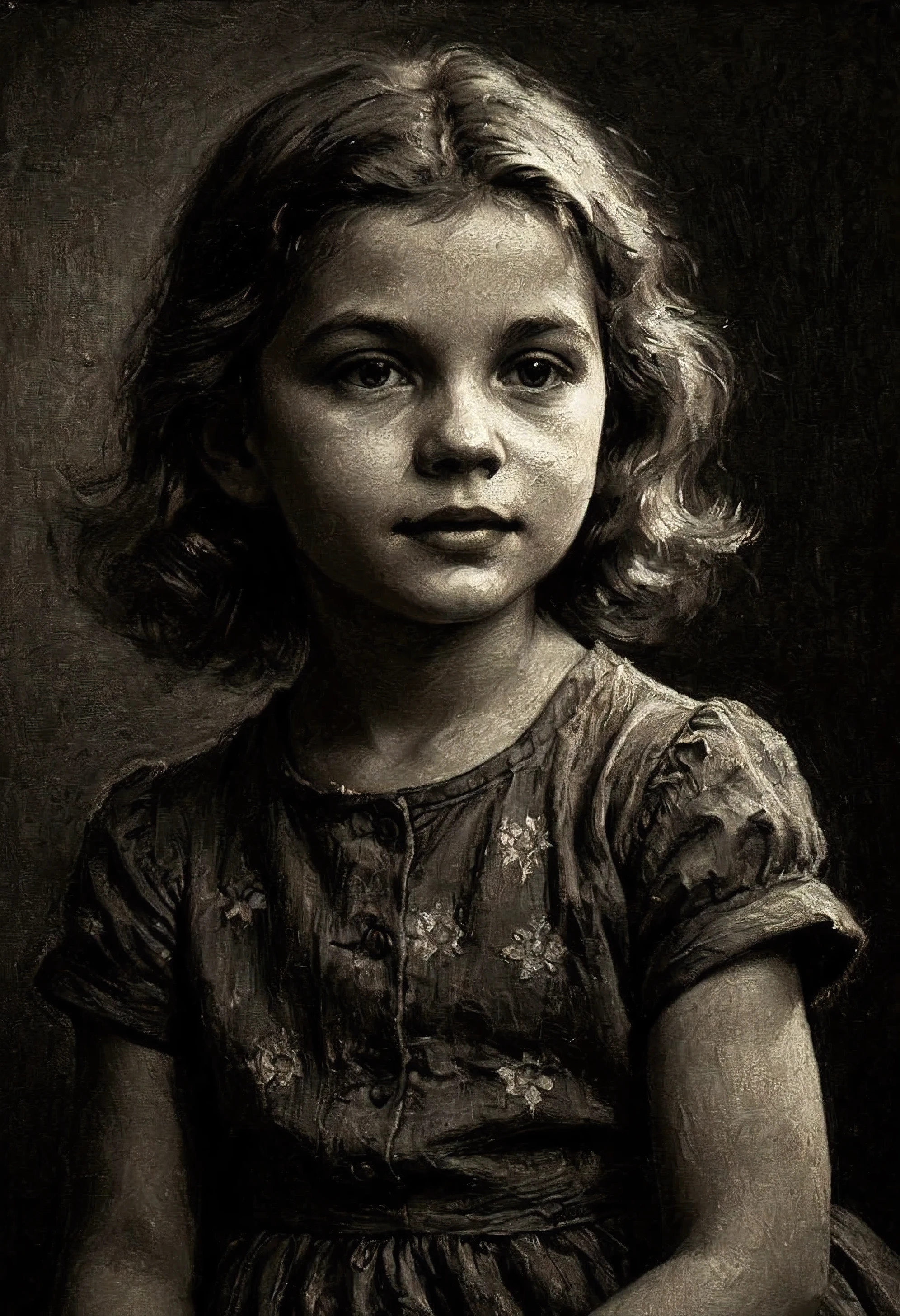 young girl, творческая импровизация (Created by Gjon-Mili)
