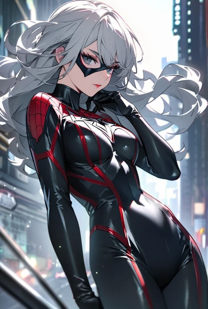 (Super detailed、Ultra-high resolution、8K masterpiece、Vibrant colors)、((Flat Color))、((Floating red water))、Dark Background、
cyber punk、Spider Girl、(Black spider tight suit with high leg leotard)、(Soryu Asuka Langley)、
(Big Breasts)、(胸にArachneのタトゥー、Arachne:1.2)、 (look back、squat)、spiderweb、 (midium Hair:1.2,Blunt bangs、ponytail、Vermilion, gold and silver hair、hair ornaments、Beautiful blue eyes、Brown Skin、Red lipstick)、TWICE's Tzuyu' on pause、Beautiful blue eyes、Stoic、(sense of exaltation:1.4)、Plump nipples、Beautiful hip line、(cameltoe)、Random Sexy Poses