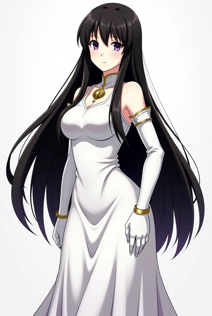 <lora:ichihara_yuukoV1:.7> ichihara_yuuko, huge_breasts, standing, solo, Black_strapless_dress_front_slit_Black_thighhighs_Puffy_detached_sleeves_Cleavage_Hair_ornament_Crescent_necklace, masterpiece, best quality, detailed face, detailed eyes, highres,