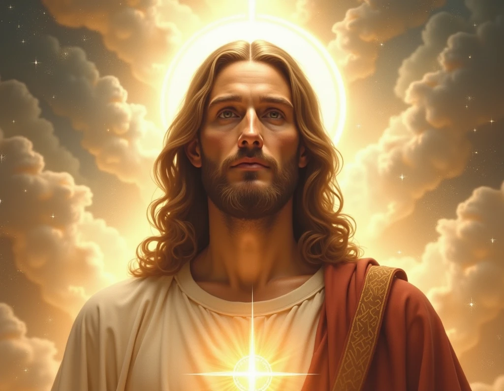 Jesus Christ, kharisma, hood, shining, smile, blessing, look at me, side light