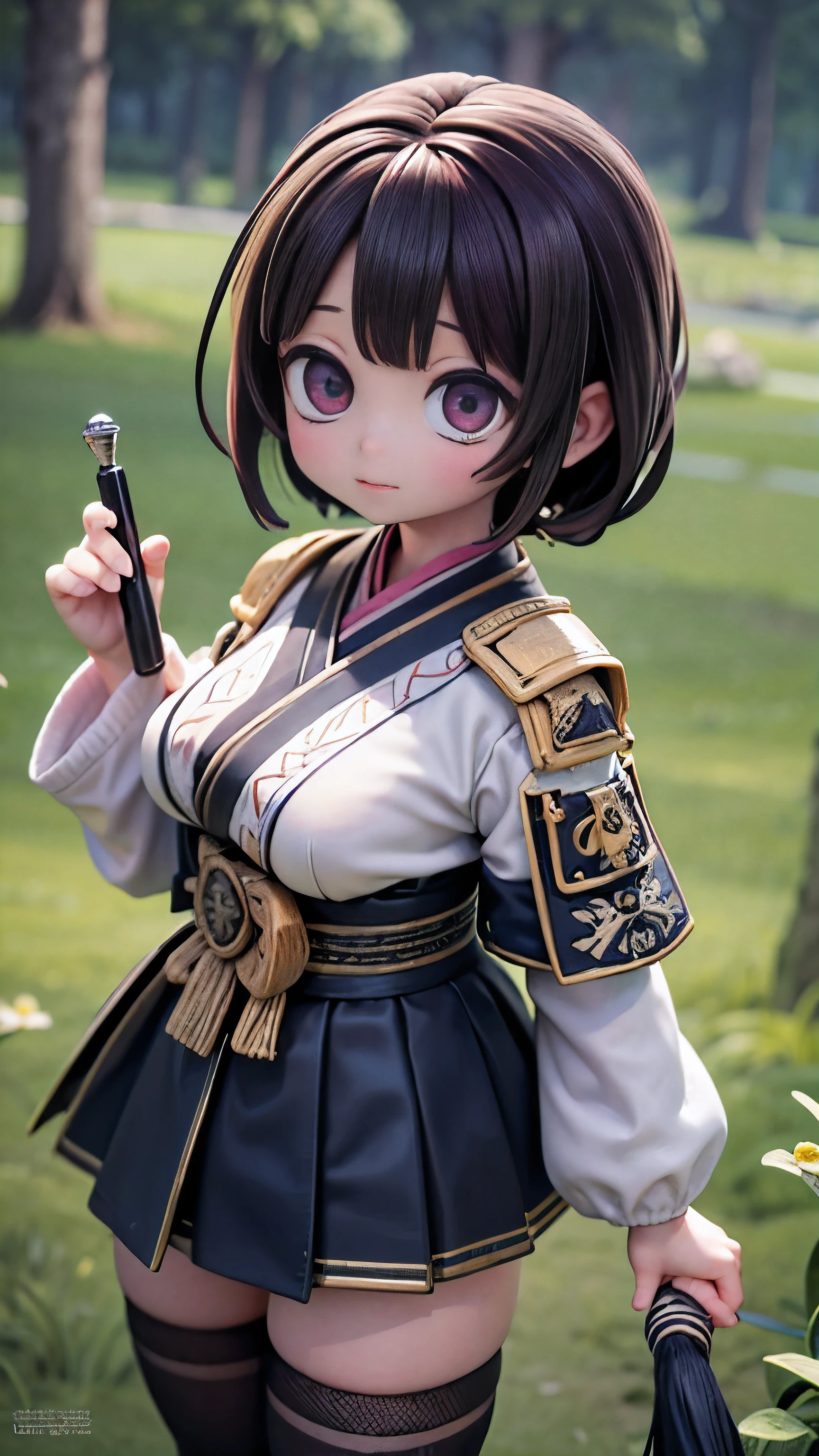 (Masterpiece, 最 High Quality , 最 High Quality ,  Official Art,  beautifully、 beautiful:1.2), ( little character holding paper:1.3、2:2:1.3、 2 people ),  very detailed, colorful , most detailed,  knight 、深  knight 、Degree :1.8、 Exact Anatomy、( dynamic pose ), , ( Shiny Skin), (Many colors:1.4),  beautiful、 Japanese 、  Super Big Breasts  :1.99、 thin waist:1.3、 high resolution、 High Quality 、 high resolution、、超 high resolution  、 SLR during homework、 octane rendering 、dynamicポーズ、 Dynamic Action 、Sharp Eye、Heavy makeup、dynamic、 Dynamic Action 、 detailed background、grassland、 desert、 plump、Boobs that just make you feel excited:2、Short hem