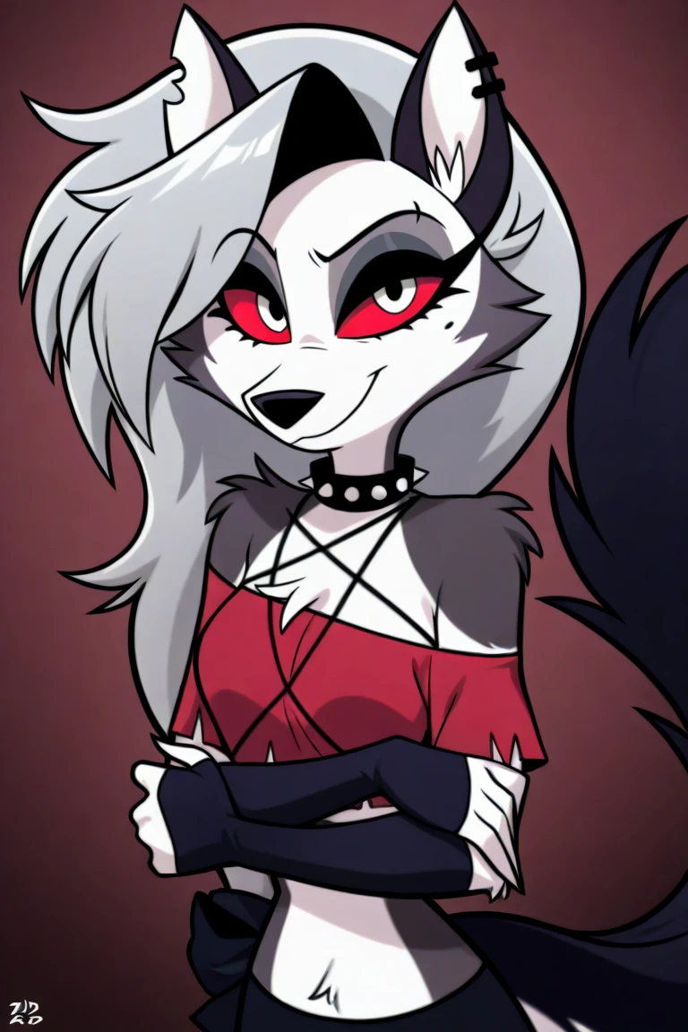 Loona from helluva boss, 2D, helluva boss art style