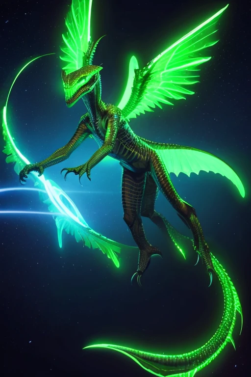 ((best quality)), ((masterpiece)), ((realistic,digital art)), (hyper detailed),DonMM4ch1n3W0rldXL Gigantic Playful Phosphorescent Textured Serpentine, Quadrupedal Decamanual, Multi-Jointed Appendages, Tailless, Prehensile-Tailed, Crystalized Skin, Horned Ears, Bat Wings,, ,8K, HDR  <lora:DonMM4ch1n3W0rldXL:0.8>